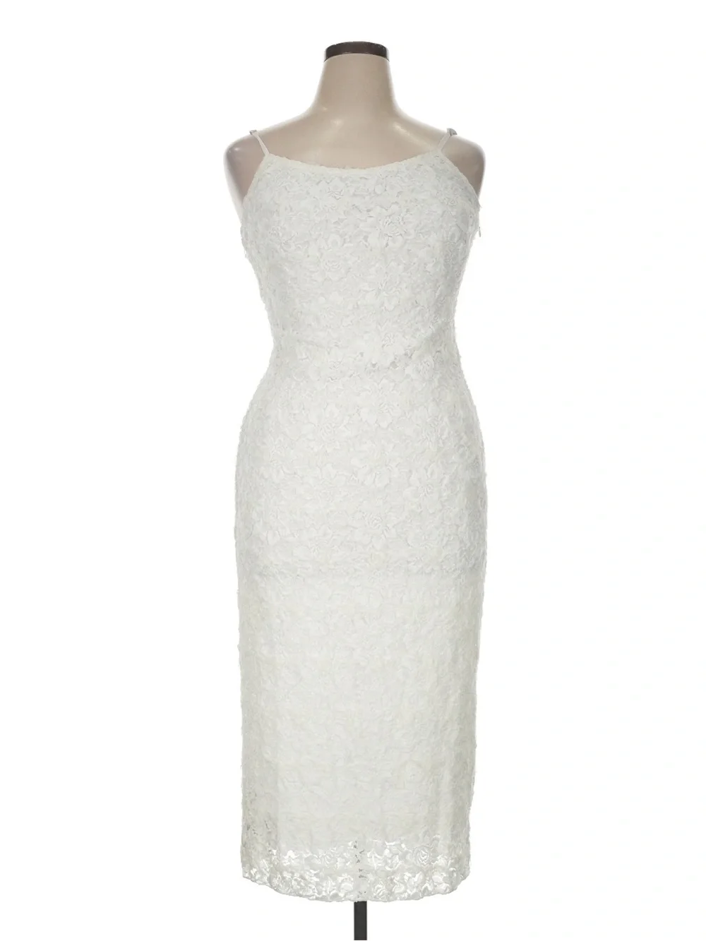 12th Tribe Ivy White Textured Midi Dress - Size XL - Picture 6 of 11
